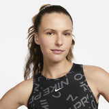 Pro Dri-Fit Crop Printed Tank Top Black