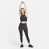 Pro Dri-Fit Crop Printed Tank Top Black