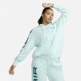 W Nsw Air Fleece Os Fz Hd Turquoise