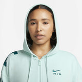 W Nsw Air Fleece Os Fz Hd Turquoise