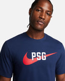 Paris Saint-Germain Swoosh T-Shirt Blue