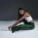 Windrunner High-Waisted Woven Open-Hem Pants Green