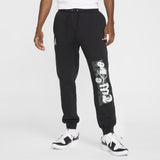 Fleece Basketball Jogger Pants Black