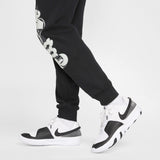 Fleece Basketball Jogger Pants Black