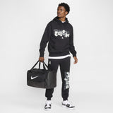 Fleece Basketball Jogger Pants Black