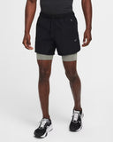 Stride Running Division 5 Dri-Fit Water-Repellent 2-In-1 Running Shorts Black