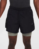Stride Running Division 5 Dri-Fit Water-Repellent 2-In-1 Running Shorts Black