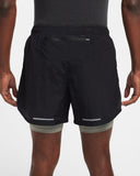 Stride Running Division 5 Dri-Fit Water-Repellent 2-In-1 Running Shorts Black