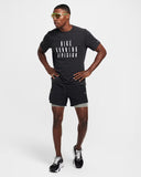 Stride Running Division 5 Dri-Fit Water-Repellent 2-In-1 Running Shorts Black