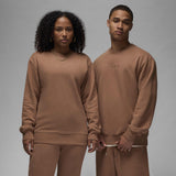 Air Jordan Wordmark Fleece Crew-Neck Sweatshirt Brown