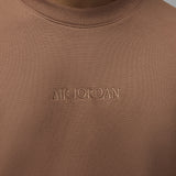 Air Jordan Wordmark Fleece Crew-Neck Sweatshirt Brown