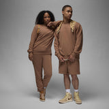 Air Jordan Wordmark Fleece Crew-Neck Sweatshirt Brown