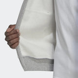 Fleece 3-Stripes Zip Hoodie Light Grey