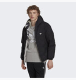 Down Regen Camo Hooded Puffer Jacket Grey