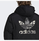 Down Regen Camo Hooded Puffer Jacket Grey