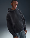 Tech MenS Fleece Oversized Hoodie Black