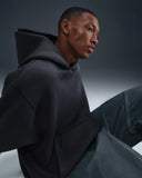 Tech MenS Fleece Oversized Hoodie Black