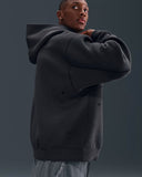 Tech MenS Fleece Oversized Hoodie Black
