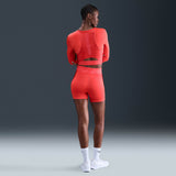 Pro WomenS Dri- Fit Cropped Long- Sleeve Top Red
