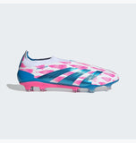 Predator Elite Laceless Firm Ground Soccer Cleats White/Pink
