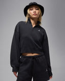 Brk Flc Qz Top Black