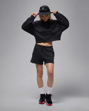 Brk Flc Qz Top Black