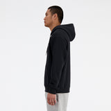 Brushed Back Small Logo Hoodie Black L