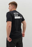 back print t-shirt in black